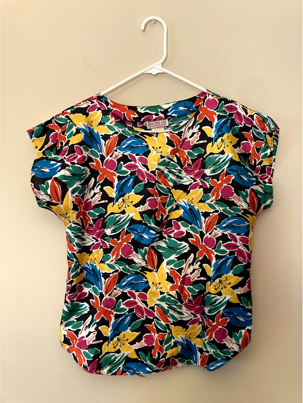 Rhoda Lee Vintage Floral Multi-Colored Blouse & Skirt - size L